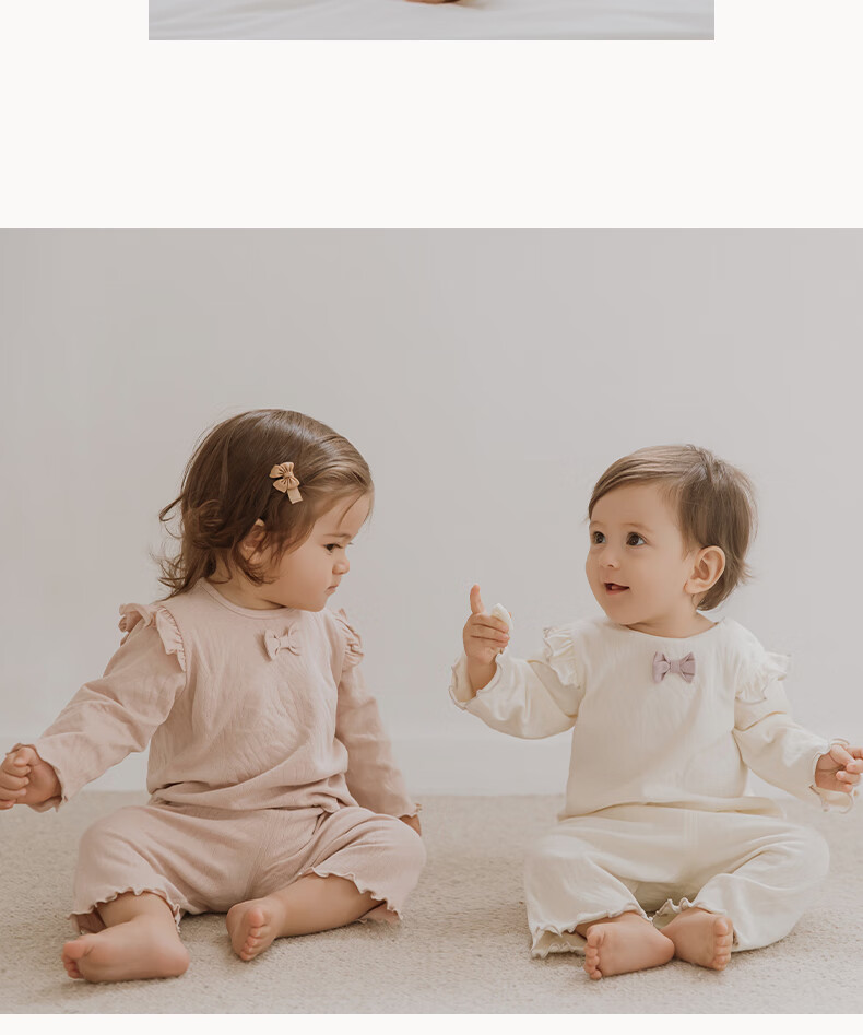 Guaiqixiong Baby Girl Pure Cotton Long-Sleeve T-Shirt Top, Spring And Autumn Infant Pajamas, Cute Spring Outfit, Home Base Layer 12