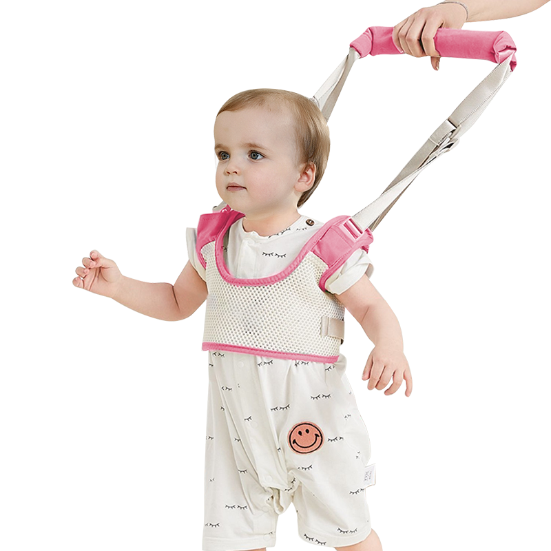 Aibaoshi Baby Walking Aid Anti-Lost Traction Rope, Safe And Non-Choking, All-Season Breathable Style, Cherry Blossom Pink, S360