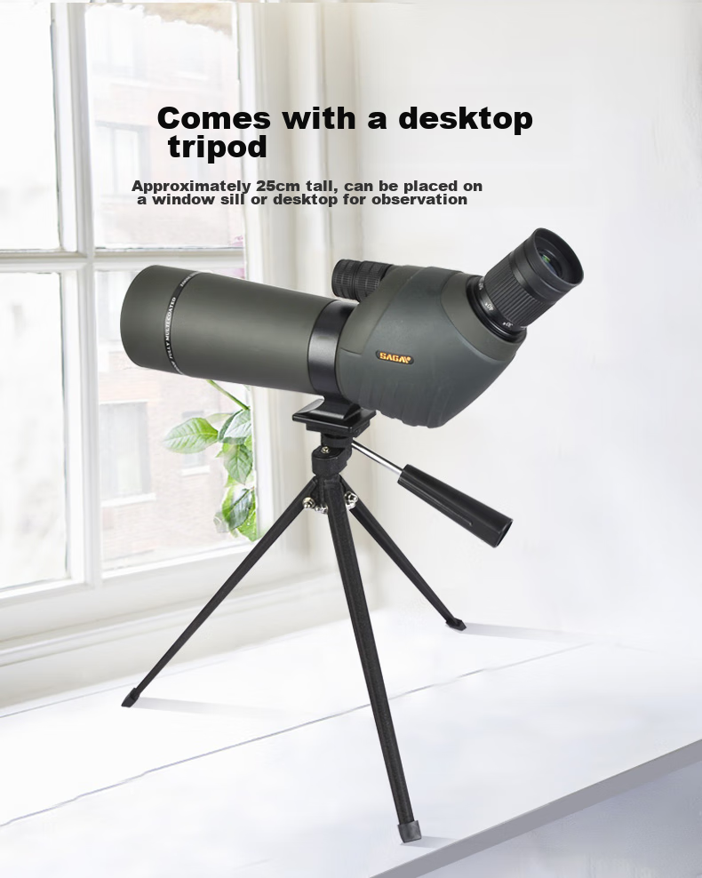 SAGA Professional Variable Zoom Birdwatching Telescope 20-60x High Power HD Spotting Scope Compatible with DSLR and Smartphone 26