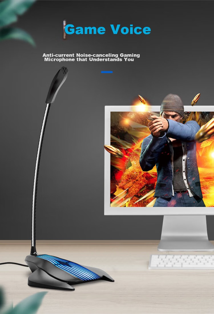 SAST OK-63 Computer Microphone, Gaming Voice Desktop Conference Host Live Streaming PUBG Compatible with Desktop Computers And Laptops, Condenser Mic USB Versio 6