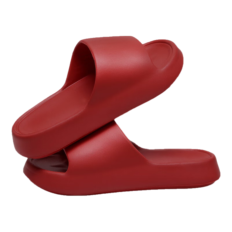 GUOLUOFEI Wedding Slippers for Men And Women, Summer Red Festive High-End Bridal Shoes, Red, Size 40-41