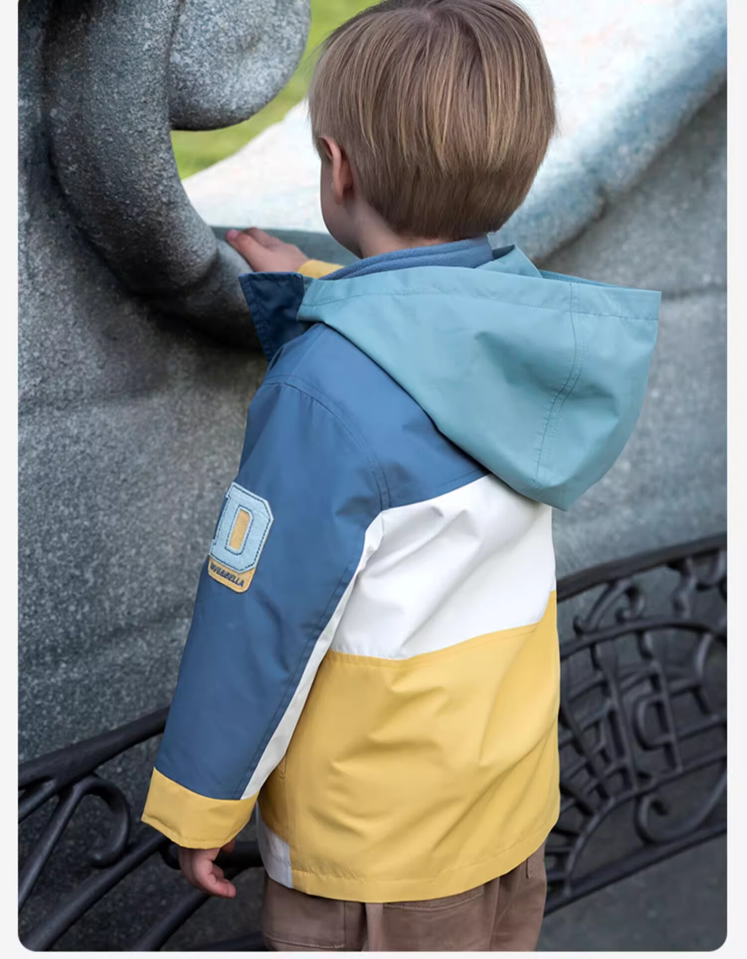 DAVE & BELLA [Easy Fit] Children's 3-In Windbreaker, Spring And Autumn Waterproof Jacket for Boys And Girls 18