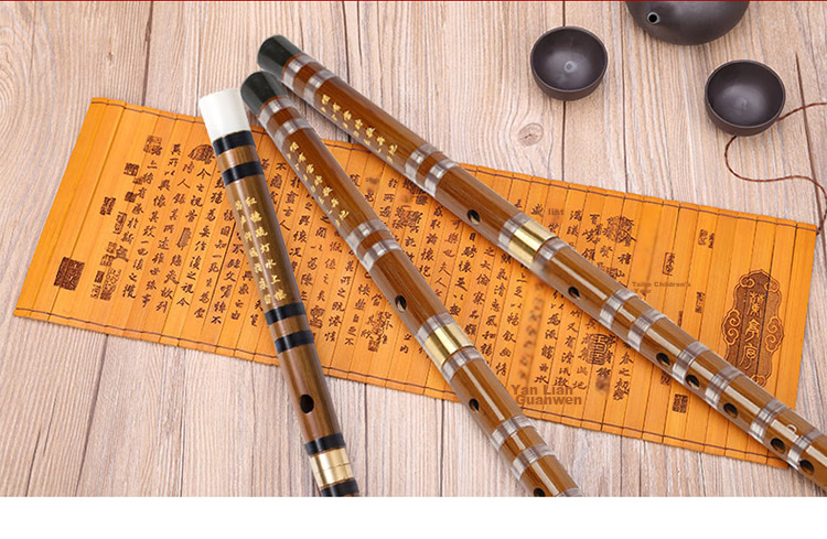 Xiangsiniao Single-Insert Brass Flute, E Key Flute, Bitter Bamboo Flute, Transverse Flute, Student Flute for Beginners, XS1001 7