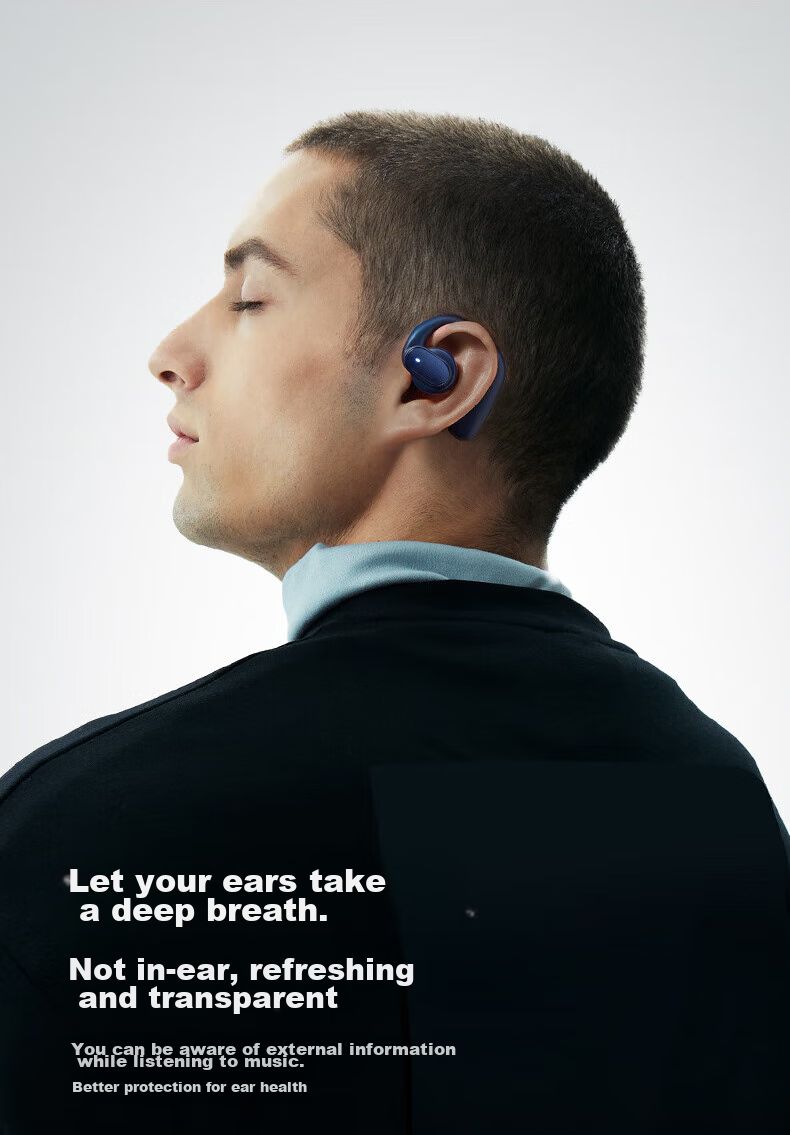 Dacom FreeBeats Sports Bluetooth Headphones, Non-In Open-Ear Headphones, Wireless Ear-Hook Air Conduction Headphones for Running, Suitable for Men And Women, Compatible with Apple, Huawei, Xiaomi, Orange 8
