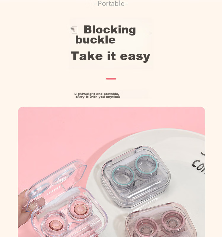 JAJALIN Contact Lens Case, Storage Box, Transparent, No Lid, Portable, Simple Minimalist Style, High-End Feel, for Insertion And Removal of Contact Lenses, Care Case 4