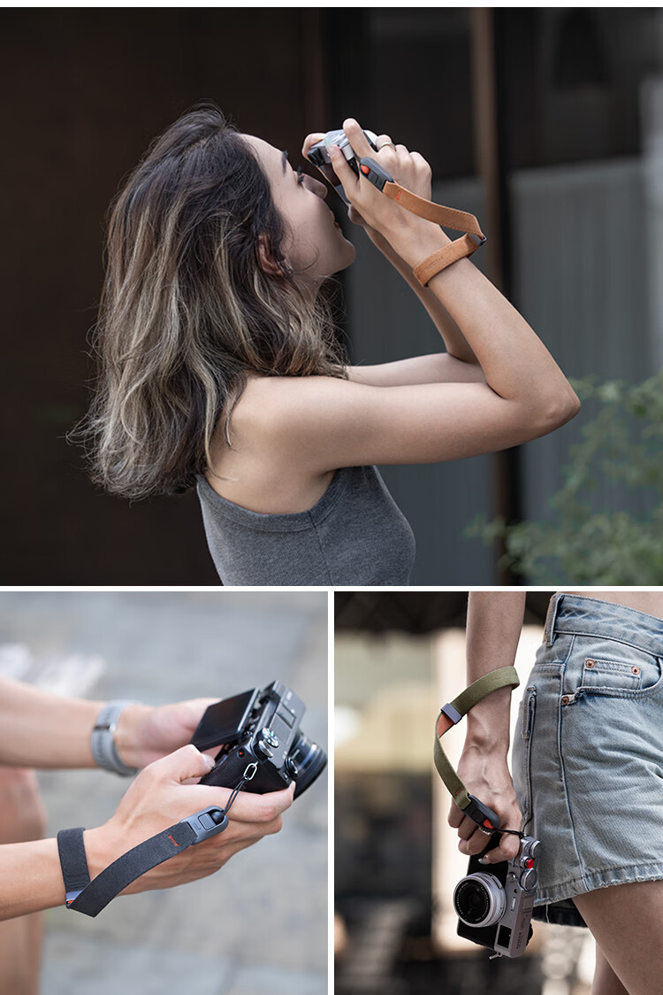 PGYTECH Camera Wrist Strap Air, Quick Release Lanyard for Mirrorless Cameras, Dandelion Camera Wrist Strap with Quick Release Buckle, Magnetic Quick Release, Suitable for Sony, Canon, Fuji, Oak Gray 10