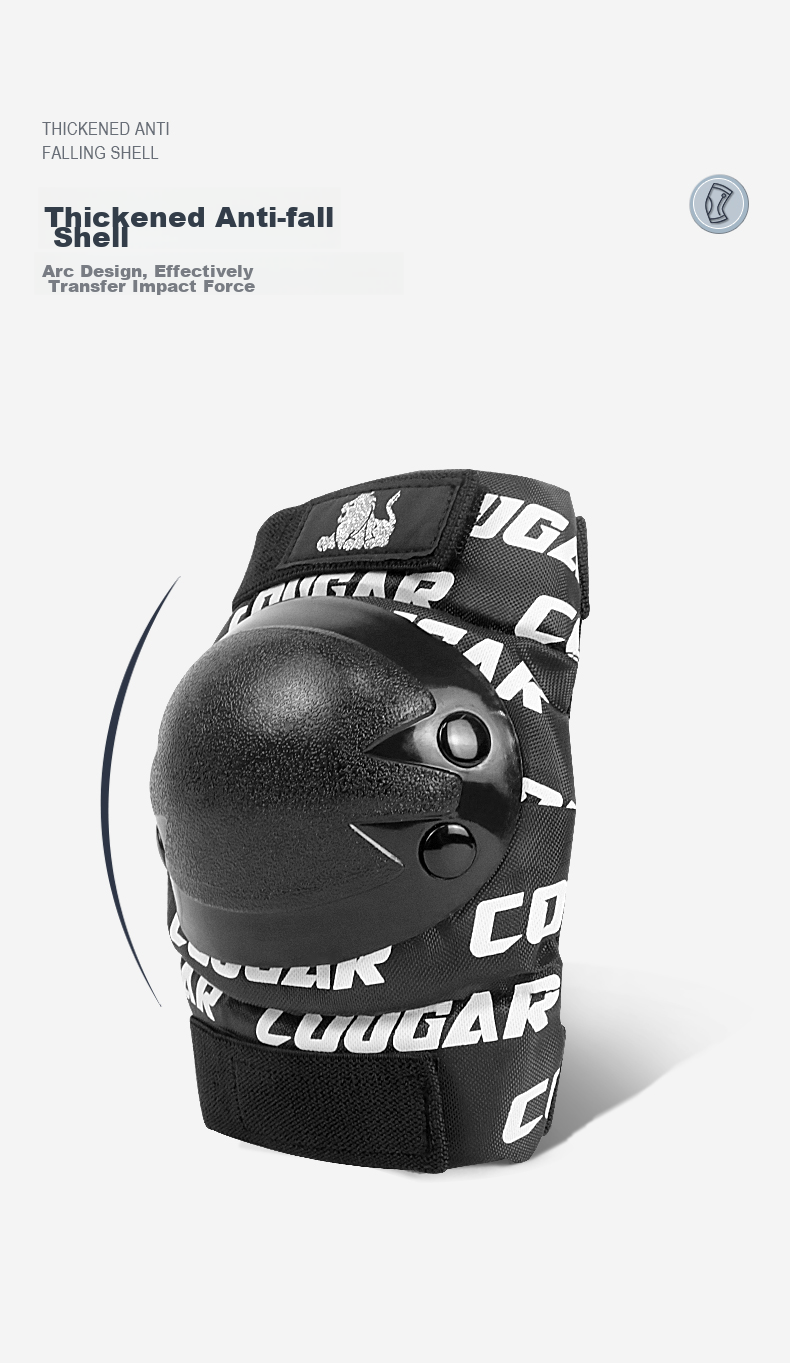 COUGAR Roller Skating Protective Gear for Adults, Ice Skates Hand Guards Wrist Guards Knee Pads Elbow Guards Size M 3