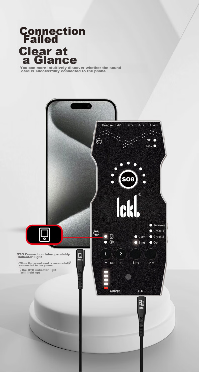 Ickb So8 Sixth Generation Sound Card Set, Mobile Phone Live Streaming, Computer Douyin Kuaishou Universal Streamer Singing, Quanmin K Song Recording, Live Streaming Equipment Complete Set, Condenser Microphone 9