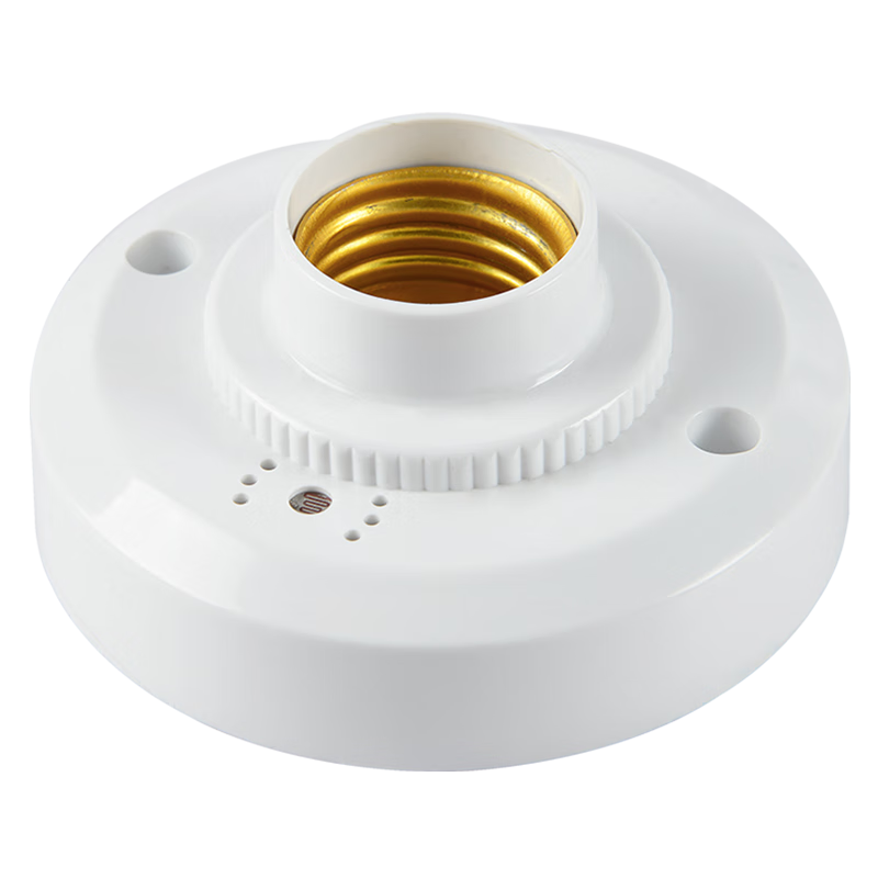 DELIXI LED Bulb, Hallway Sensor Energy-Saving Light, E27 Screw Base Lamp Holder, Sound And Light Control Socket (Bulb Not Included), Single Pack