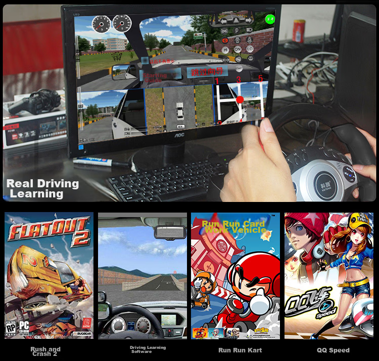Keten D1 1080° Racing Wheel Game Steering Wheel Simulator Force Feedback Compatible with PC, Console, Euro Truck Simulator 2, and Chinese Touring 12