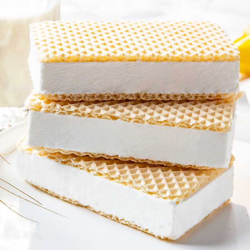 中街冰点 妙享牛奶口味冰淇淋  70克*6支 三明治 雪糕甜品 家庭装