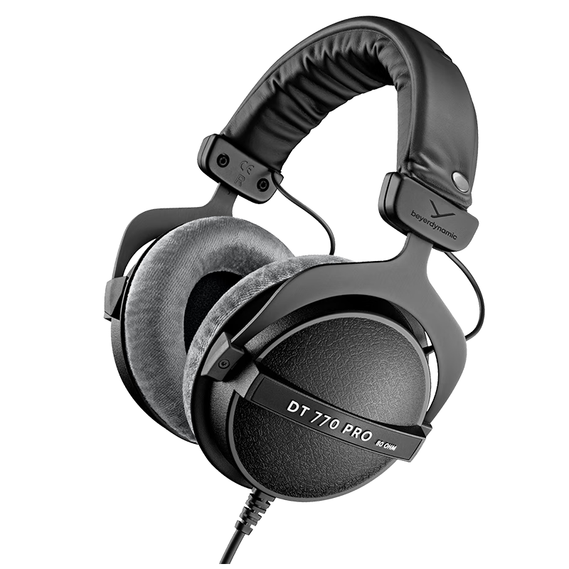 Beyerdynamic DT770 PRO Over-Ear Professional Recording Closed-Back Monitoring Headphones, 80 Ohm Low Impedance Version [Gift Recommendation]