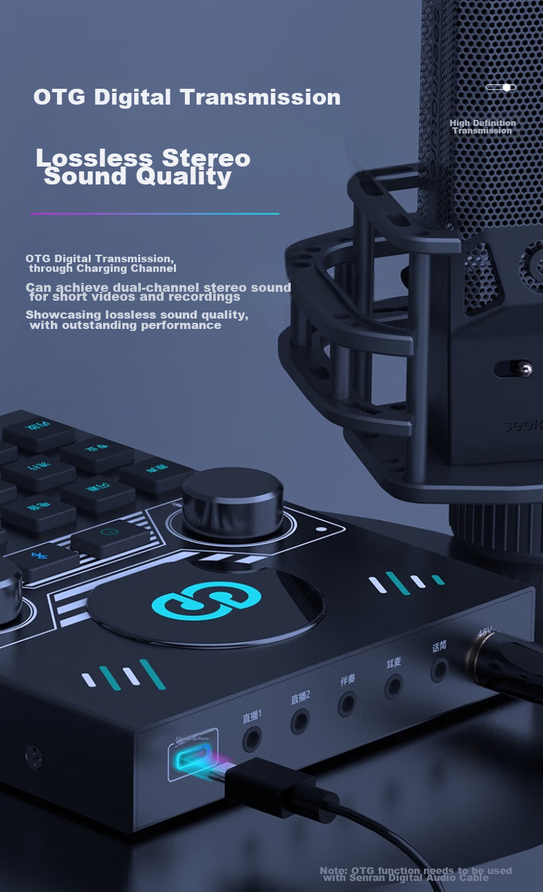 Seeknature ST10mini Sound Card Kit for Mobile Phone Live Streaming, Computer, Douyin, Kuaishou, Singing, Karaoke Recording, Live Streaming Equipment Complete Set with Condenser Microphone, All-Purpose Influencer Tool Microphone 8