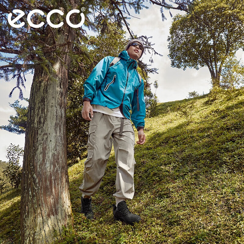 ECCO Men's Sports Shoes, Lightweight Shock-Absorbing Outdoor Exploration Trail Running Hiking Shoes, Drive 820314, Black, Size 39