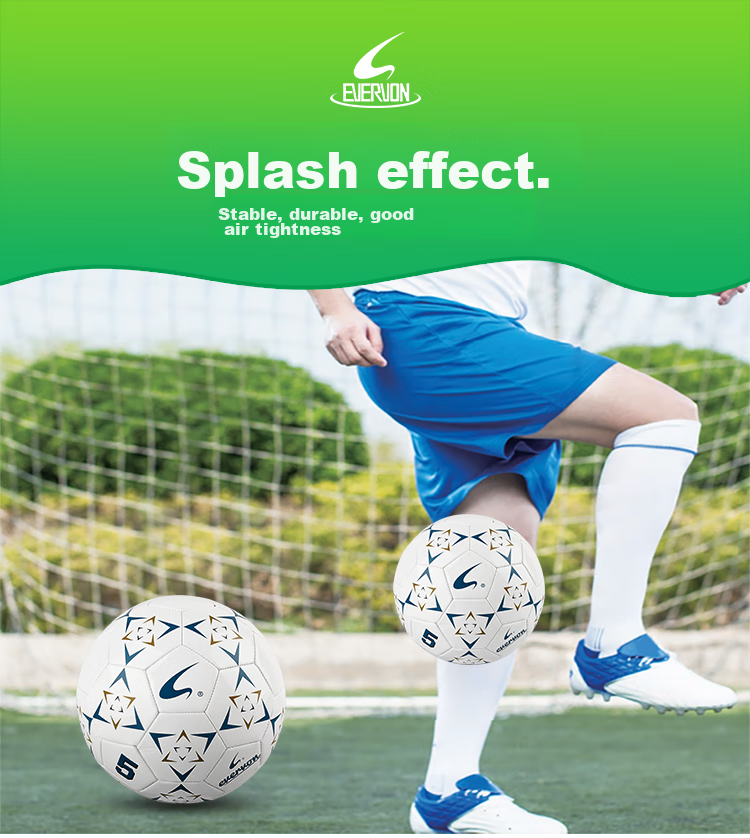 EVERVON Soccer Ball for Children And Adults Training Standard, Durable Machine-Stitched Football, Size 5 TPU Soccer Ball, EFP5-885 1