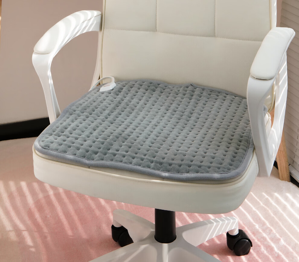 RAINBOW Electric Heated Office Chair Pad, Plug-In Heating Seat Cushion, Three-Temperature Adjustable Flannel Fabric 9