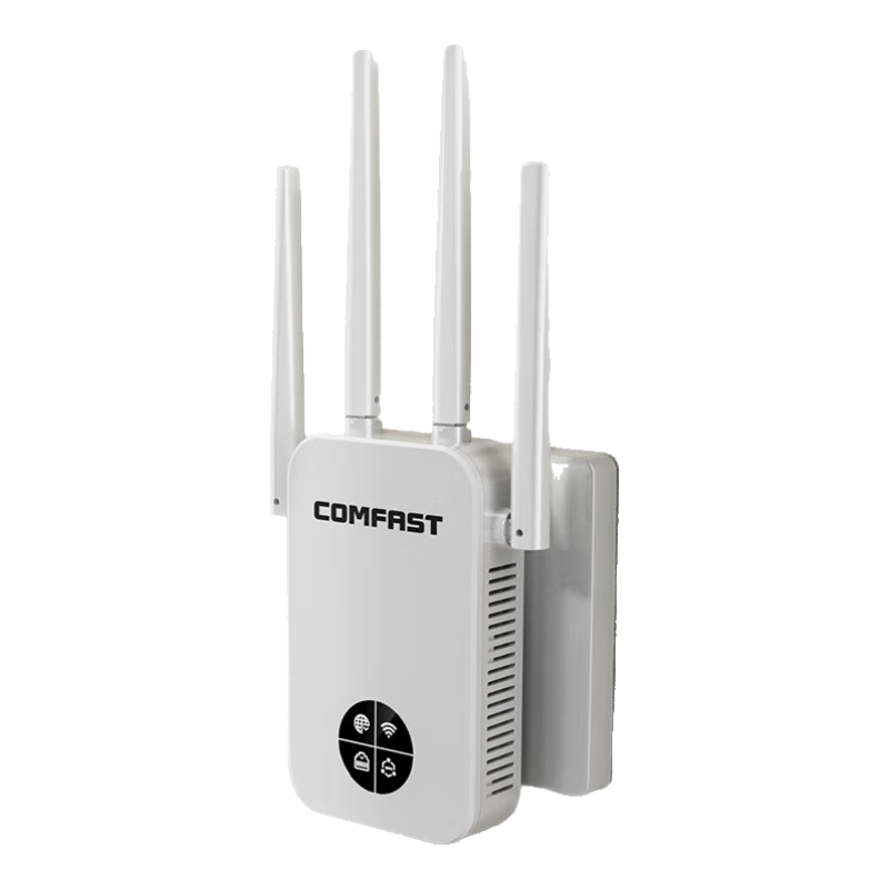 COMFAST WiFi Signal Amplifier, Gigabit 1200M Dual-Band, Home Wireless Network Signal Repeater, Four Antennas, High-Power WiFi Signal Booster CF-WR762AC