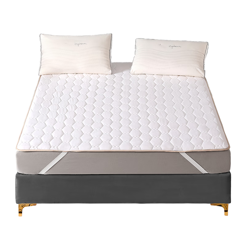 Shuixingjiafang Soybean Mattress, Class A Soft Skin-Friendly Antibacterial Anti-Mite Mattress, Foldable And Washable Bedding, for 1.5-Meter Bed, White