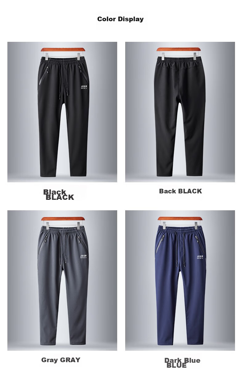 JEEP SPIRIT Men's Sports Pants, Spring And Autumn Casual Trousers, Loose-Fitting Tactical Long Pants, Outdoor Long Pants for Men, Gray, 2XL 8