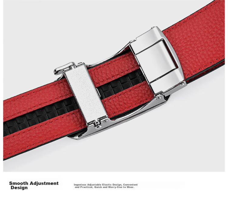Goldlion Men's Belt, Top-Grain Leather, Automatic Buckle, Red Waistband Gift Box, Zodiac Year Trouser Belt, Birthday Gift 22