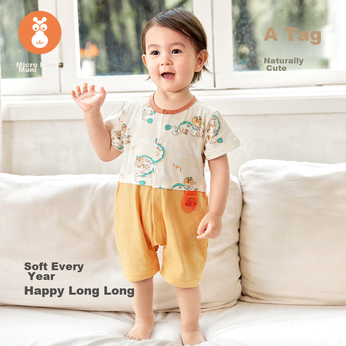 Wismorni Baby Short-Sleeve Romper, Lightweight Summer Style, Newborn Clothing, Adorable Outdoor Wear for Summer