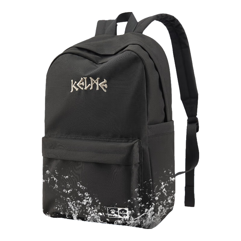 KELME Backpack, Outdoor Sports Portable Large Capacity Travel Backpack, Student Schoolbag, Black, One Size Fits All