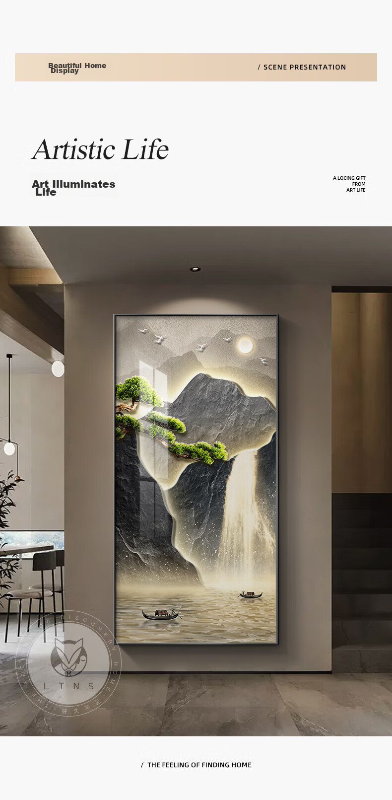 Long Time No See Modern Minimalist Entryway Decorative Painting Luxury Abstract Corridor Wall Art 10