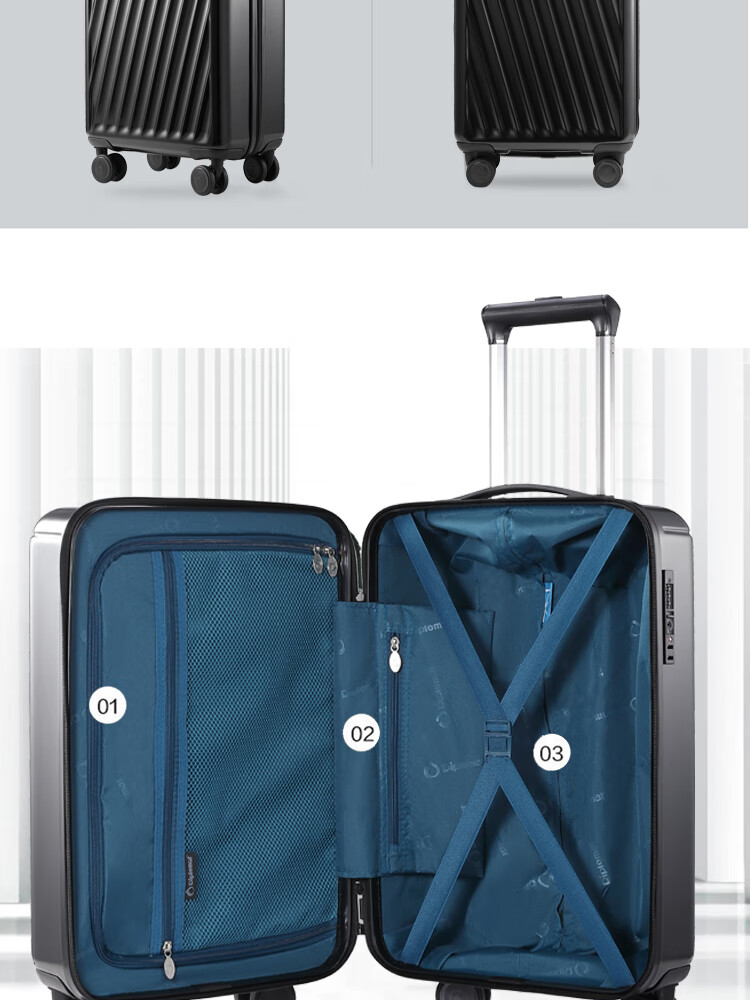 Diplomat HM-61082 20-Inch Large Capacity Durable Travel Suitcase, Carry-On Luggage 2