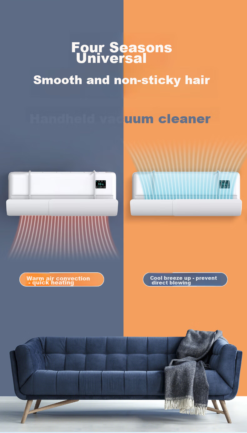 XIAO HUANG HOU Air Conditioner Wind Deflector, Anti-Direct Blowing, PP Material, Baby-Friendly, No Drilling Required 9