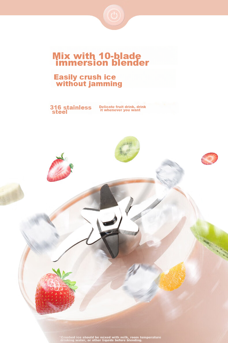 Midea Juicer Cup, Portable Home Juicing Machine, Orange Juice Maker, Food Processor, Blender Cup, Wireless Charging Juice Maker, Outdoor Portable Juice Cup MJ-LZ106 11