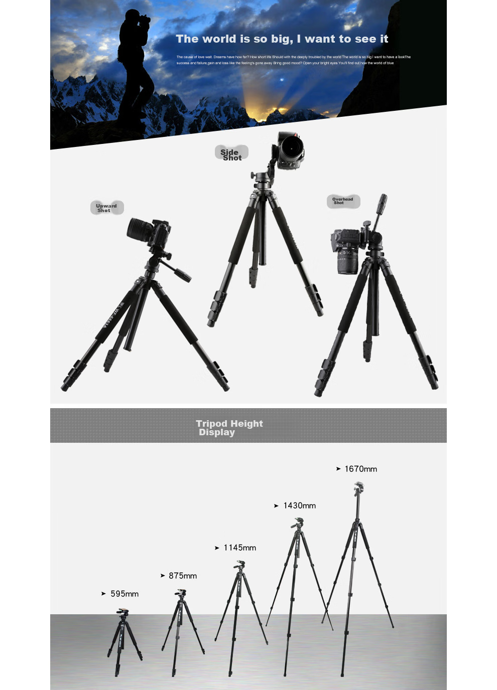 Weifeng WF-628 Portable Travel Tripod for Mirrorless And DSLR Cameras, Photography And Videography Stand, Selfie Live Streaming Outdoor Projector Floor Stand [With Phone Clamp + Bluetooth] 7