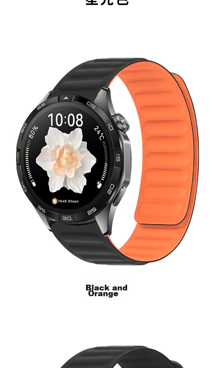 ESCASE Compatible with Huawei Watch GT5 Strap, Watch5/4/Watch3pro/GT3pro Comfortable Band, 4pro/gt2/new Men's And Women's Wristband, 46/48mm Dial, Black 15