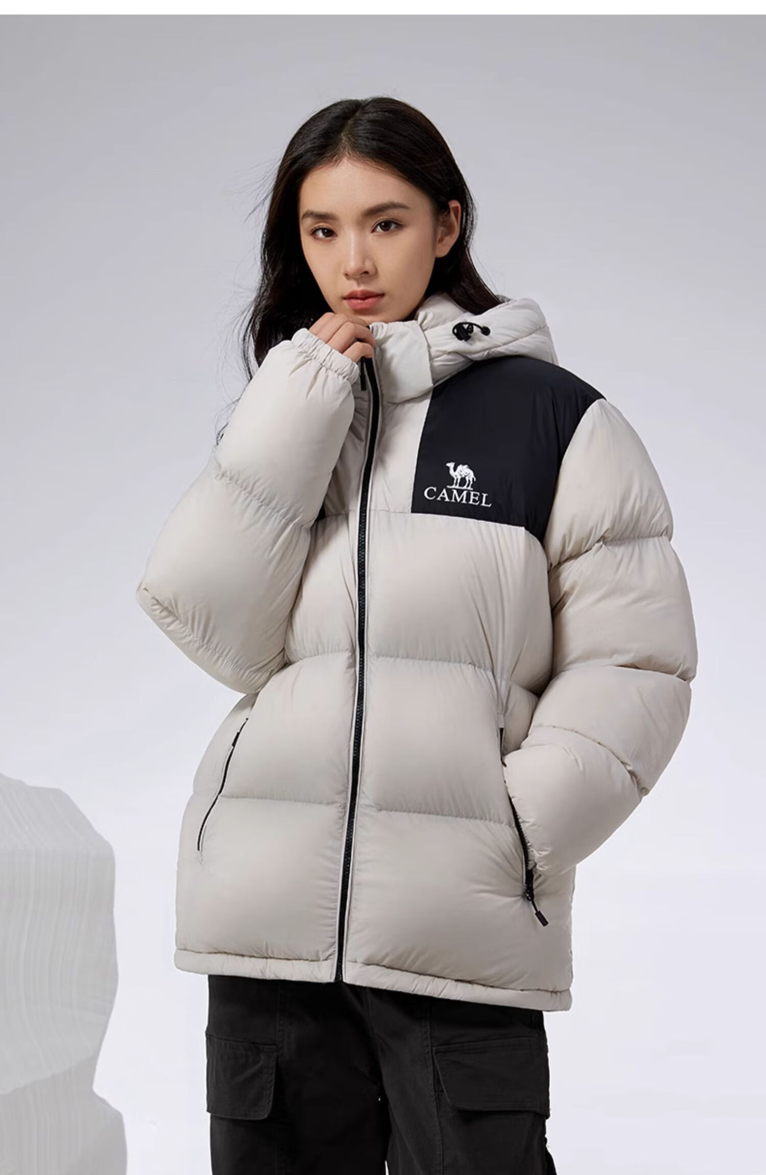 Luotuo (CAMEL) [Xiaotaiyang-Graphene] Autumn And Winter Outdoor down Jacket for Men And Women, Thickened Warm Puffer Coat 42
