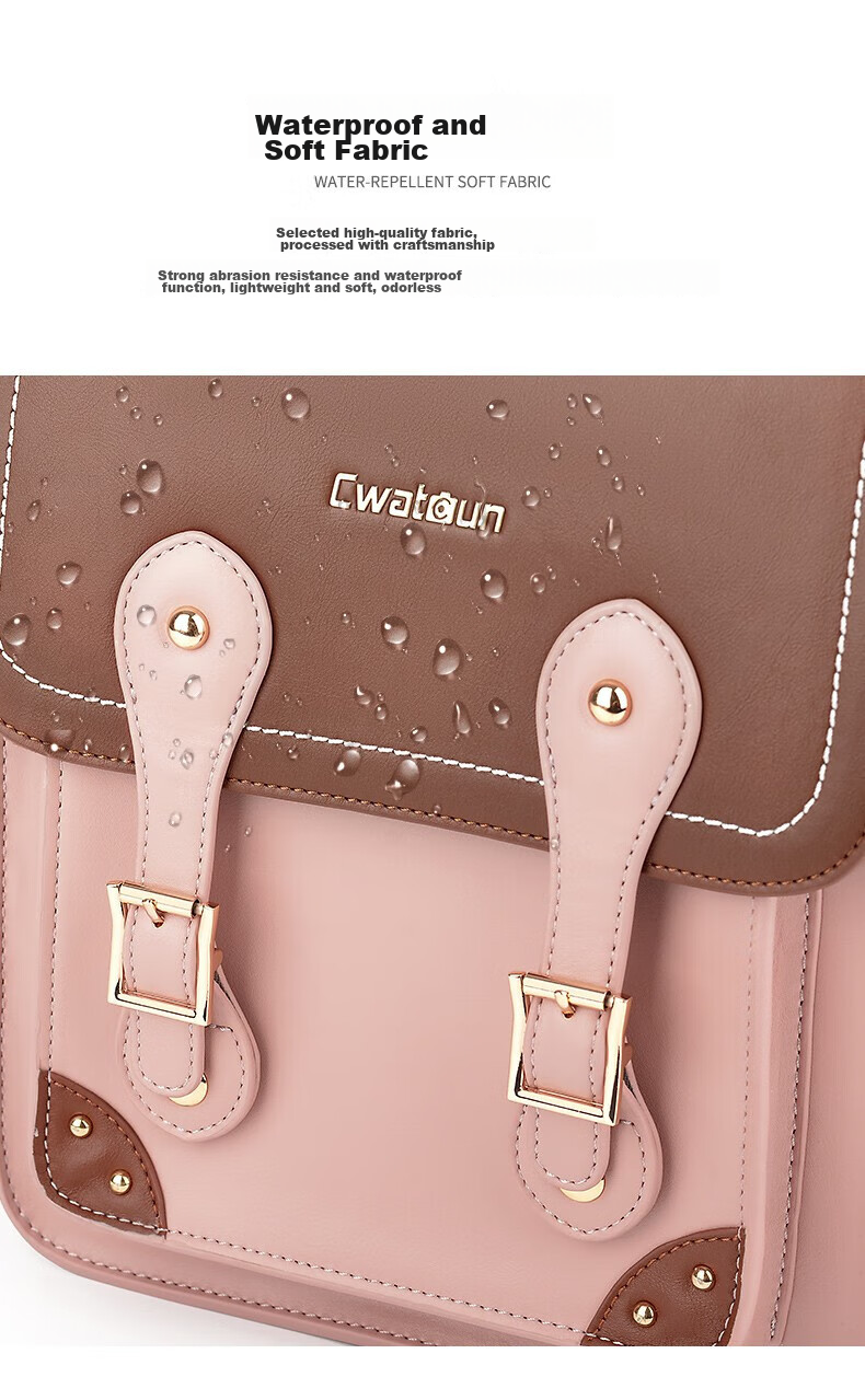 CWATCUN Shoulder Camera Bag, Crossbody Handbag, for Fuji Sony Canon Leica Camera Bags, Japanese-Style Single And Double Shoulder JK Retro Women's Bag, Mirrorless Camera Bag 4