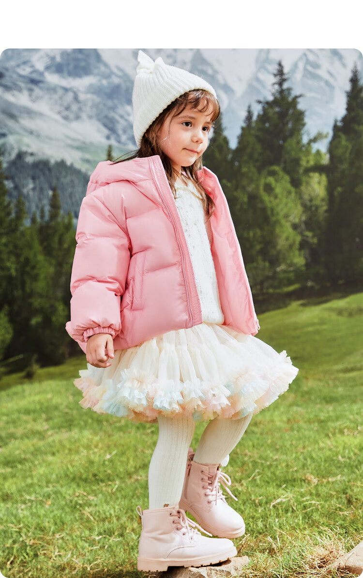 BALABALA Kids Baby Down Jacket Three-Proof Boys Winter Hooded Coat Girls Cute 2025 New Puffer Jacket 21