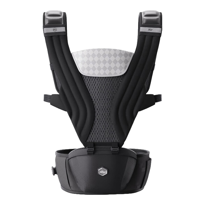 HBR Air Classic Pressure-Reducing Waist Stool, Five-Dimensional Baby Carrier, Lightweight, All-Season Multifunctional Baby-Holding Device, Xuan Yu Black