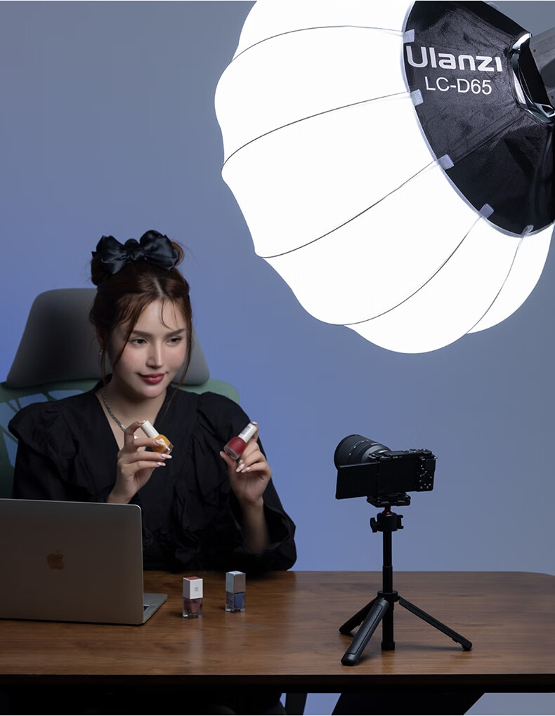 Ulanzi 45cm Portable Softbox with Hot Shoe Mount, Grid Light Diffusion Box for Studio Photography, Deep Parabolic Softbox, Multifunctional Convenient Photography Shooting Live Streaming Beauty Light 3