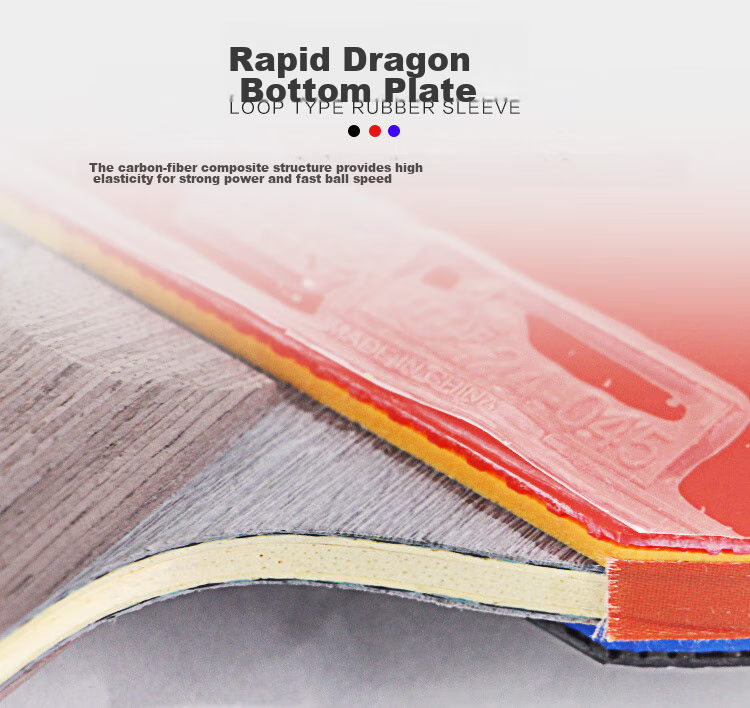 DHS Table Tennis Racket Ma Long Gift Box Set, Ma Long LONG-L Penhold Grip Single Racket, Includes Racket Case 5