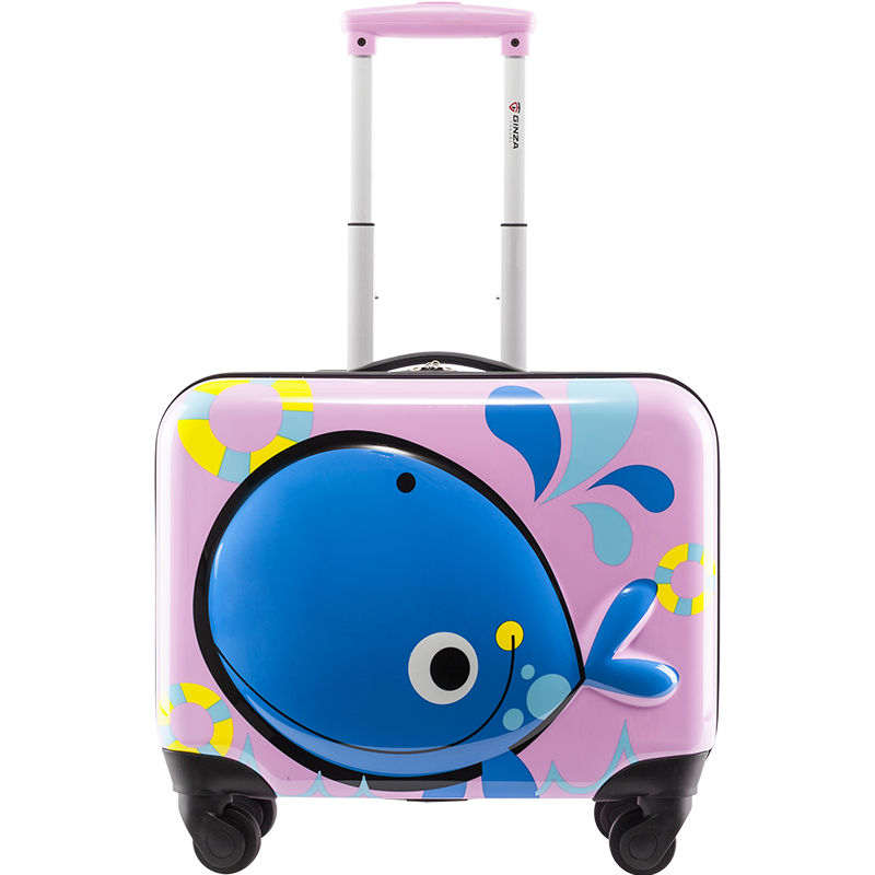 Yinzuo (GNZA) Stylish Children's Luggage Suitcase with Wheels, Student Travel Case L-1505 18-Inch Pink