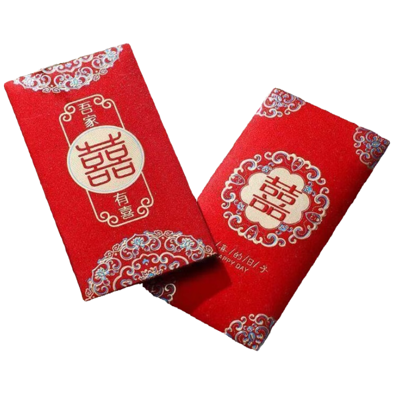 June Bride Wedding Red Packet, Bag for Engagement, Chinese-Style Red Envelope, Cash Gift, Meeting Gift Supplies, Thousand-Yuan Mixed Pack of 6