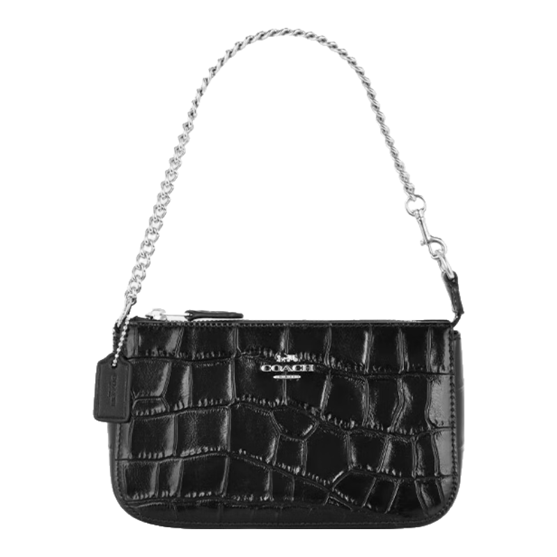 COACH Women's Small Handheld Clutch Underarm Mahjong Bag Black CN382