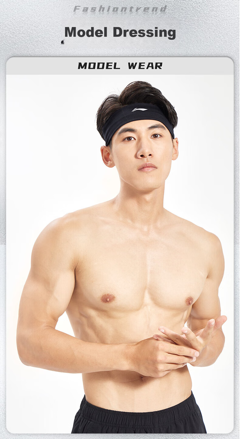 Li-Ning Sports Headband for Men And Women, Sweat-Absorbing Running Headband, Basketball Sweat-Stopping Band, Fitness Running Sweat-Guiding Headband, Trendy Headband 14