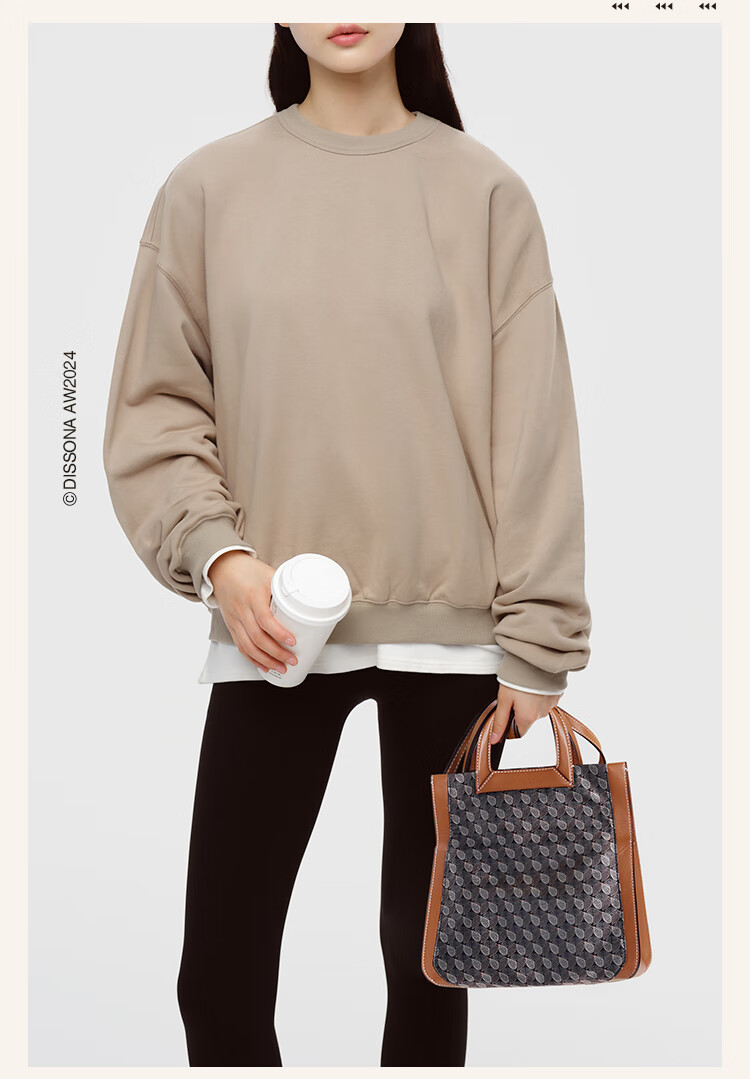 DISSONA Women's Handbag, Monogram Shoulder Bag, Tote Bag, Commuter Bag, Foldable Bag, Monogram Color 8