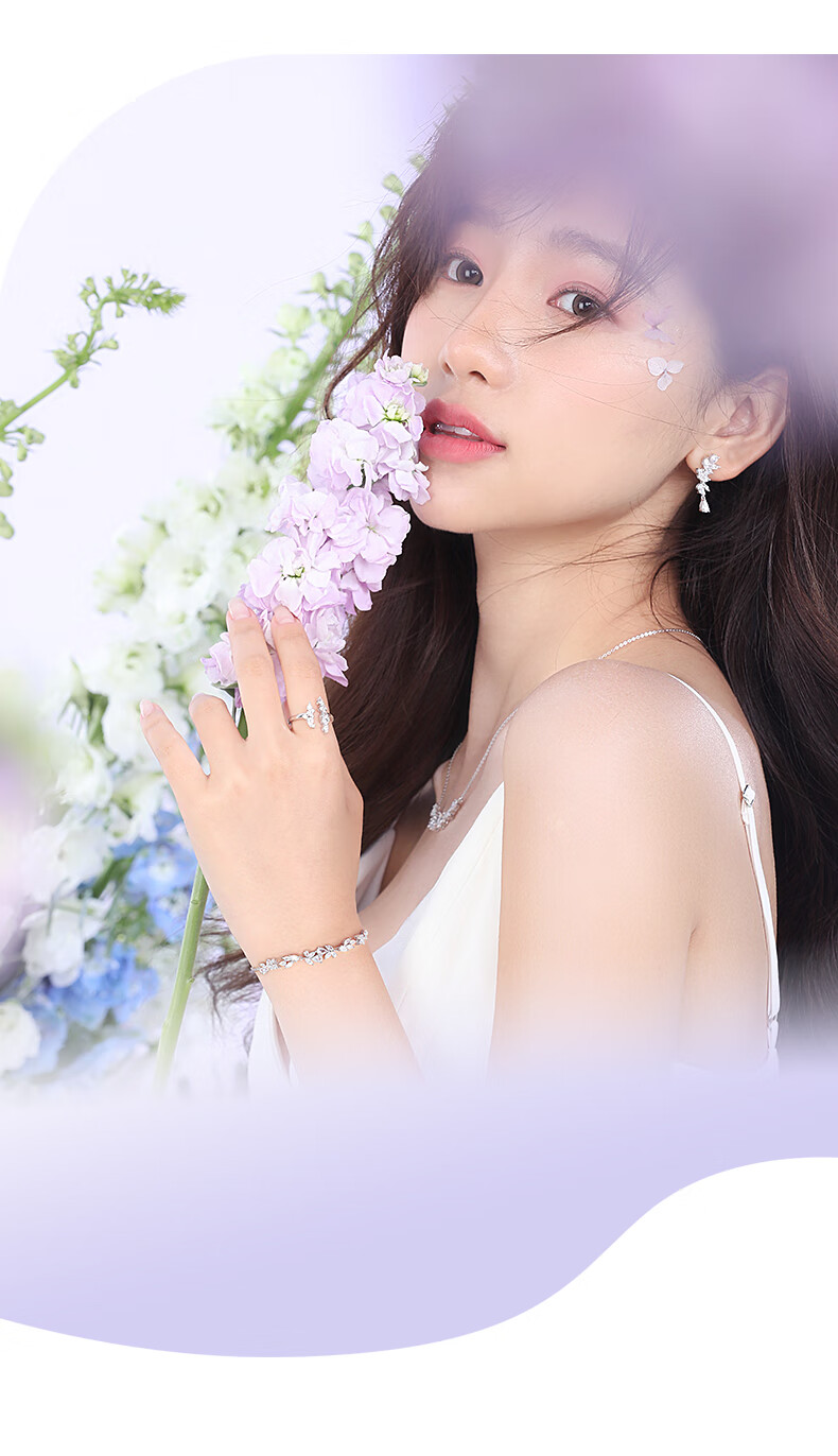 Fanci Wisteria Smile Bracelet, Silver Jewelry for Women, Gift for Girlfriend Or Best Friend, Birthday Present for Wife 3