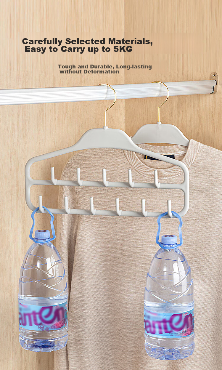 Left Corner Multifunctional Silicone Storage Hanger for Home Scarf Rack Wardrobe Pants and Hat Rack Gray 2 Pieces 4