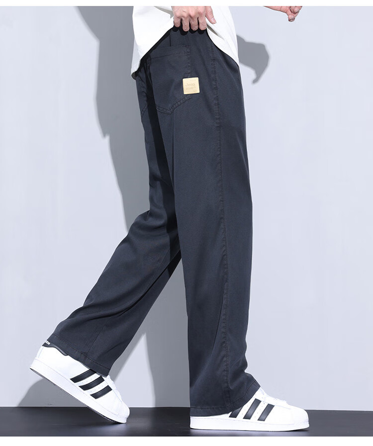 JEEP [Tencel Thin] High-End Casual Pants for Men, Loose Straight-Leg Ice Silk Wide-Leg Trousers for Summer 2026 10