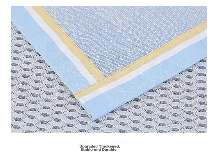 FUANNA Floral Leaf Pattern Cooling Mat, Cool Ice Silk Mat, Single Size, Two-Piece Set, Gray, 1.2*2 Meters [Washable] 12