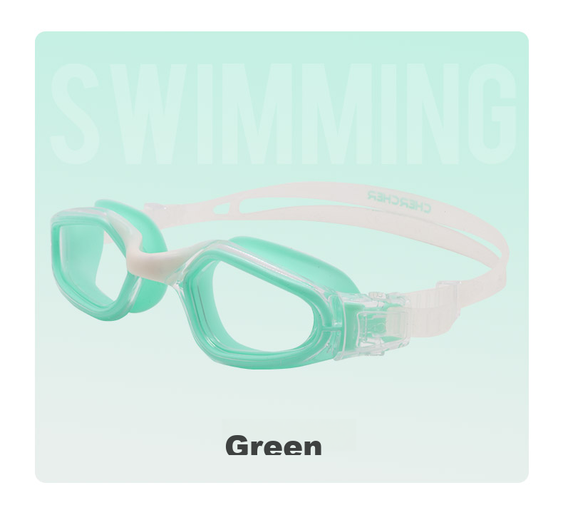 CHERCHER Swimming Goggles, High-Definition Anti-Fog Waterproof Glasses for Men And Women, DOLPHIN Pink 11