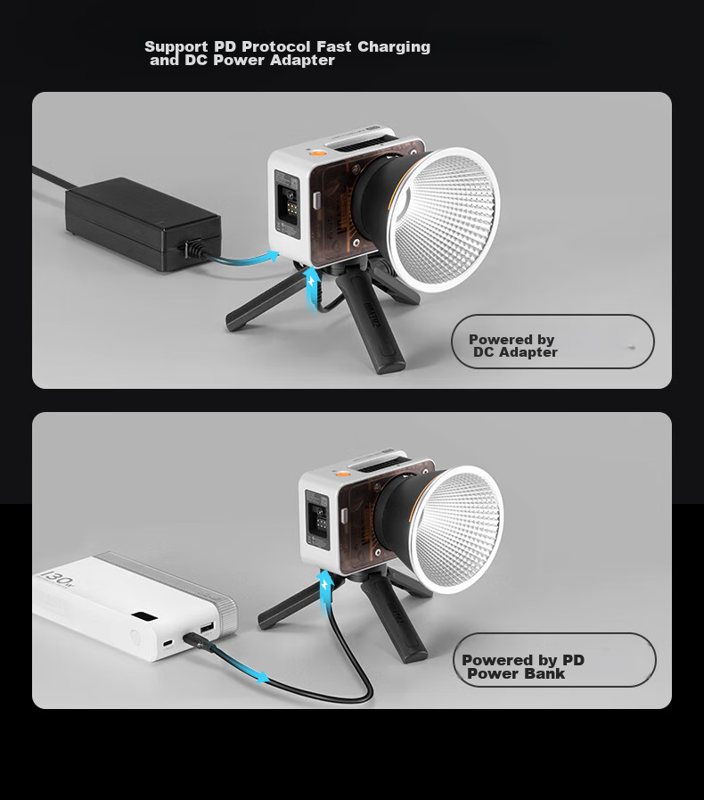 Zhiyun X60 Live Streaming Photography Light, 60W Professional Portable Fill Light, LED Phone And Camera Small Video Light, Indoor And Outdoor Shooting Constant Light, X60 Standard Configuratio 11