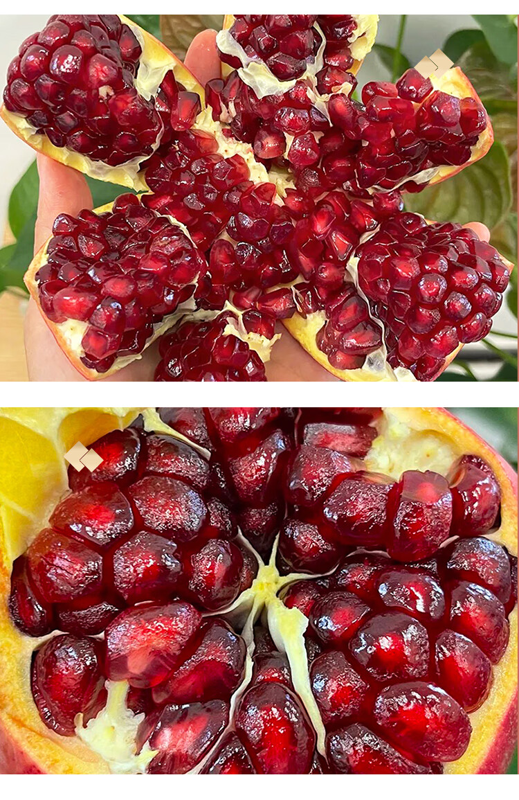突尼斯软籽石榴 新鲜水果无籽红宝石 9斤中果(单果200-260g)【图片